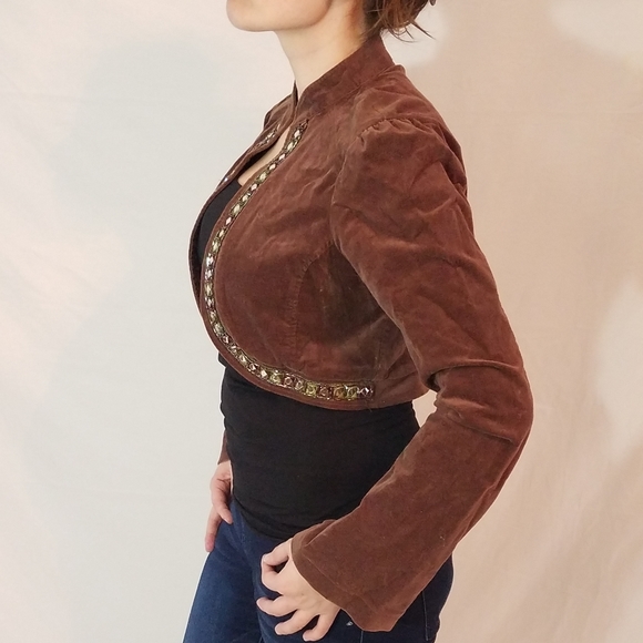 Women's velvet crop top jacket! - Picture 8 of 8